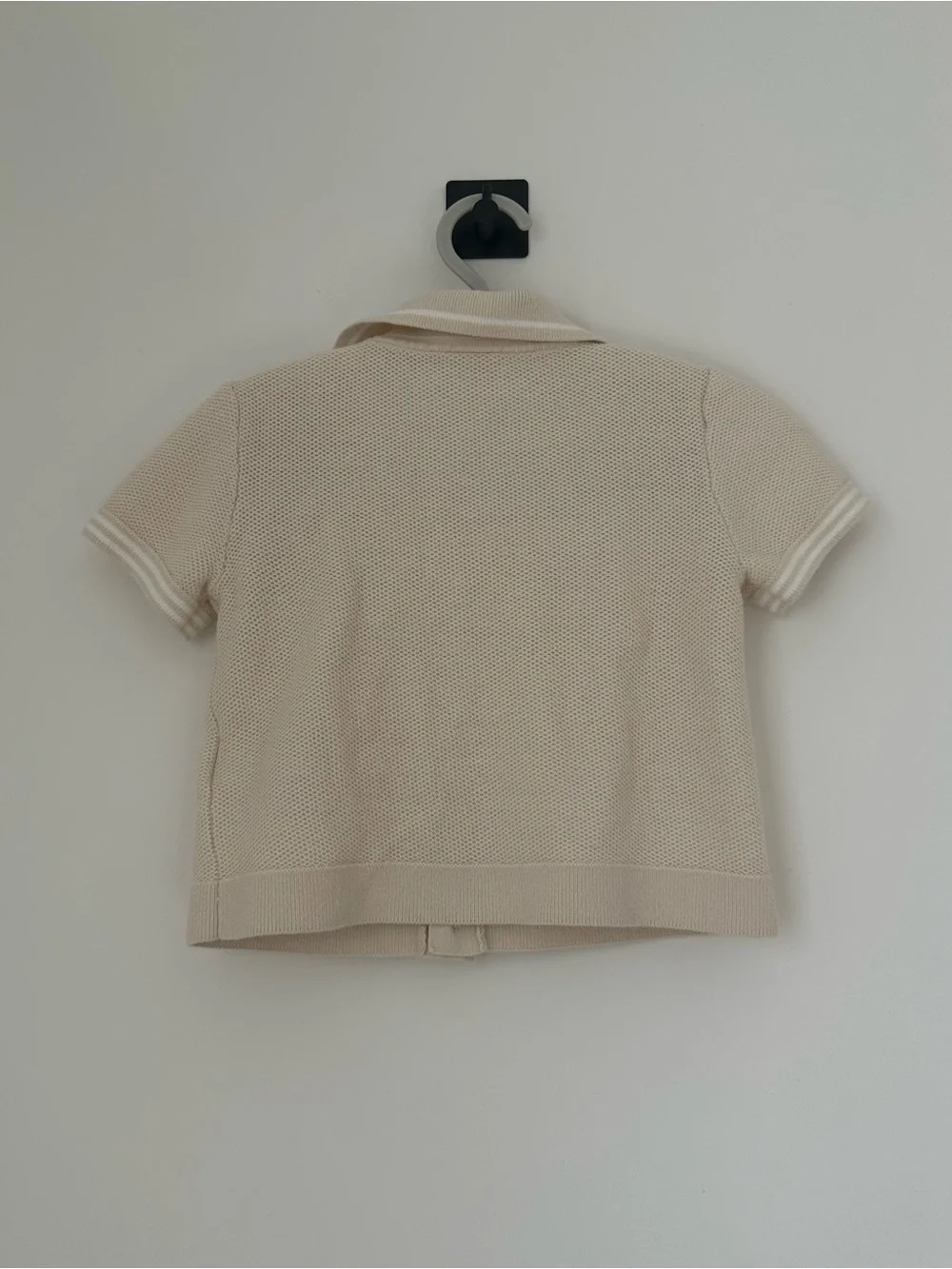 Gap Cream Short-Sleeve Knit Polo Cardigan for Kids